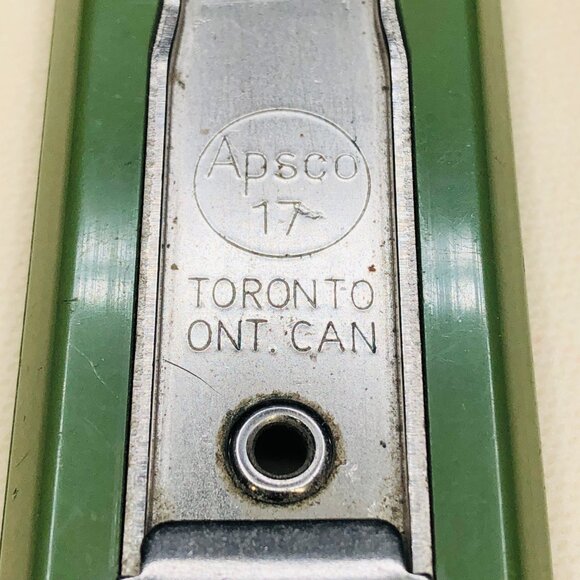 Vintage Avocado Green Stapler: ISABERGS VERKSTADS Apsco 17, MCM Office Accessory - Picture 10 of 14